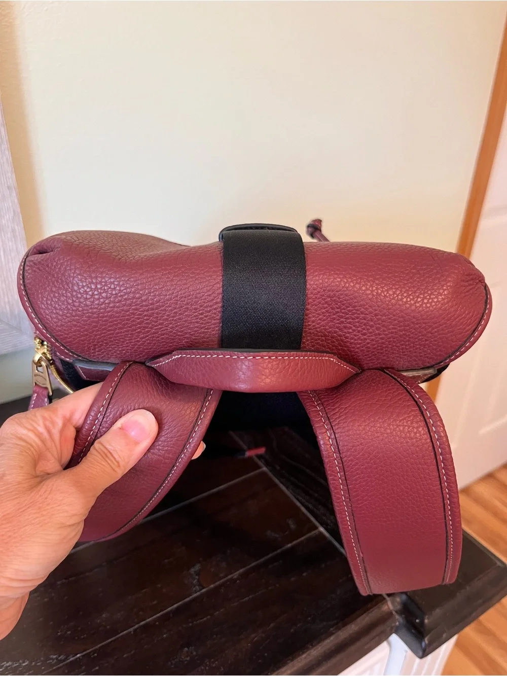Coach Sullivan Backpack Signature Chambray in Wine Color NWOT